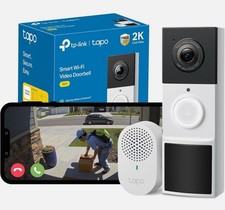 TP-Link Tapo D210 2K Video Doorbell Wireless Chime AI Detection No Monthly Fee