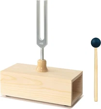 432 Hz Tuning Fork Paired with Elegant Wooden Resonator for Ultimate Meditati...