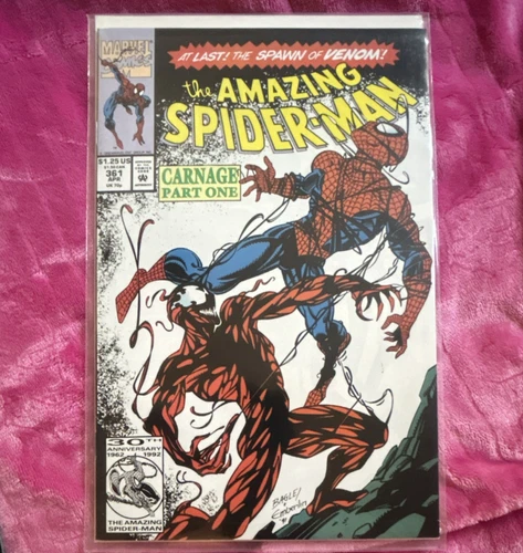 marvel comics the amazing spider-man 361 carnage part one carnage spider-man