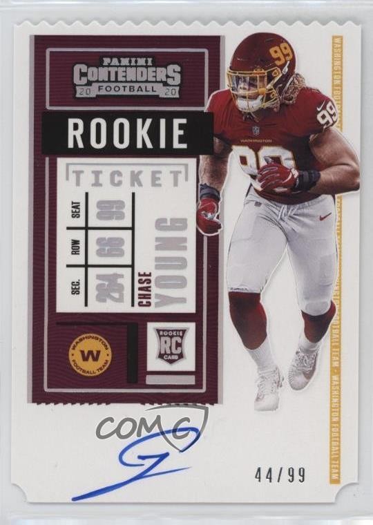 2020 Panini Contenders RPS Ticket Stub 44/99 Chase Young #102 Rookie Auto RC t4l