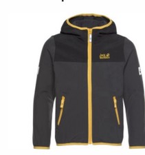 Jack Wolfskin Fourwinds Jacket Kids 13-14 Years Black And Grey