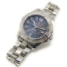 Used BREITLING Colt GMT A32350 Automatic Chronometer Blue Dial Watch 8