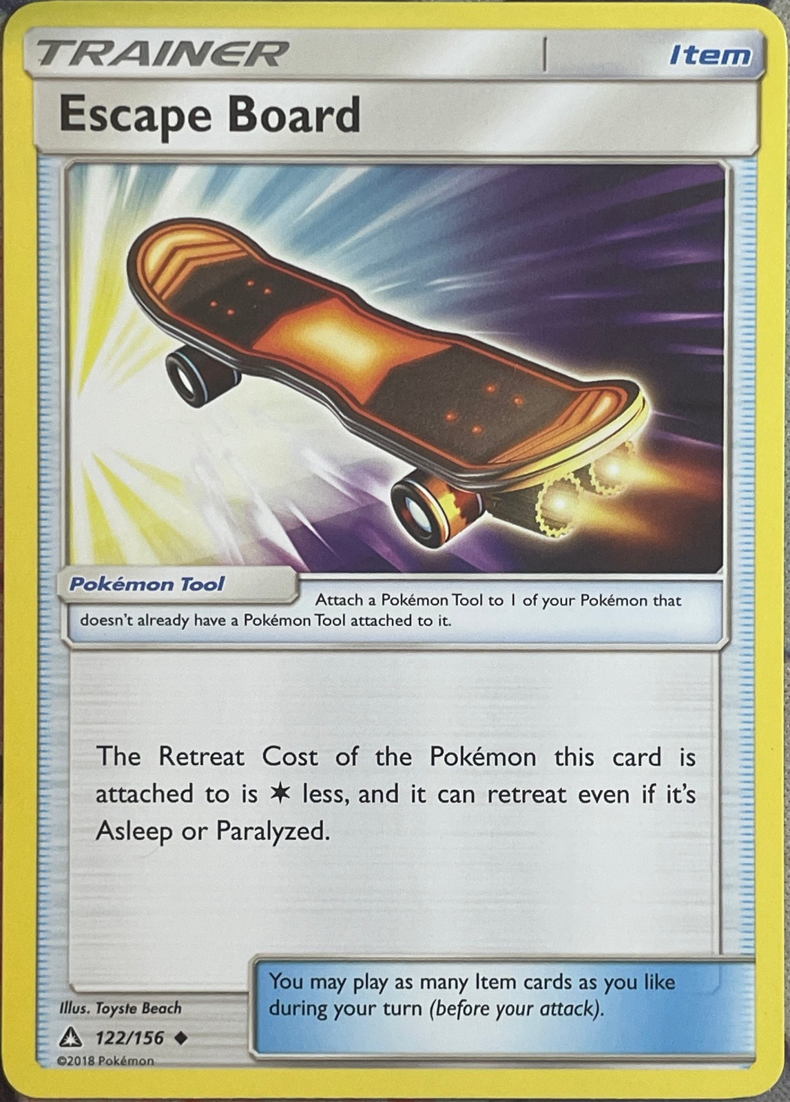 Escape Board - 122/156 - Ultra Prism Pokemon 2018