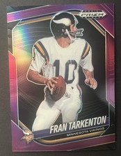 2025 Prizm Black Fran Tarkenton PURPLE #d /99 Vikings Color Match No. 87