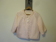 Vintage Barbizon 1950s Quilted Baby Pink Bed Jacket Embroidered 60s Dainty Puff