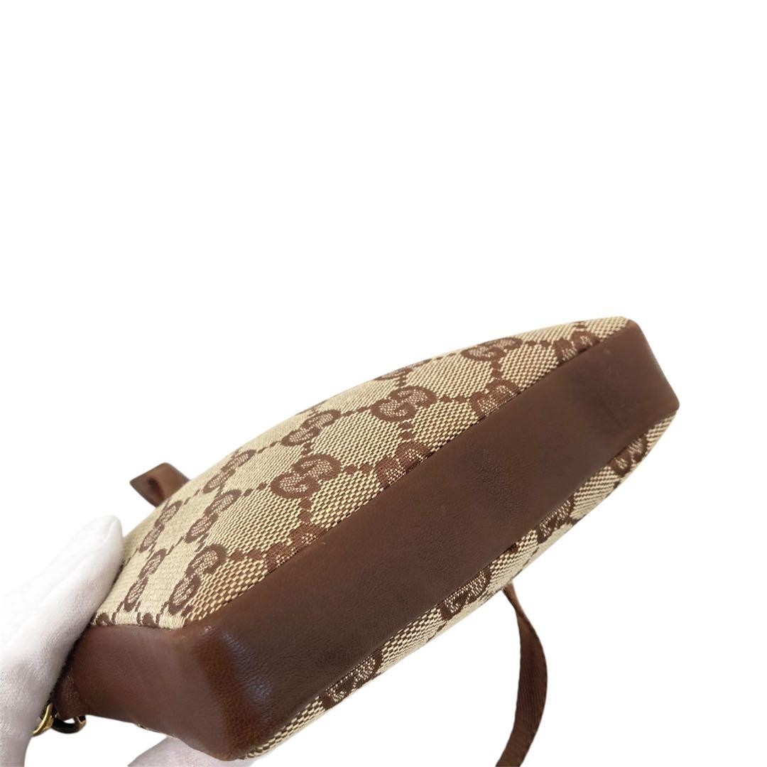 Rare beautiful GUCCI shoulder bag GG leather canvas mini image 3