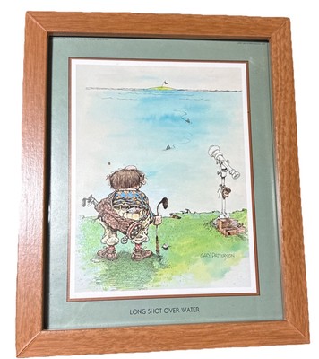 Vintage Gary Patterson Golf Framed Print Set - Long Shot Over Water & More