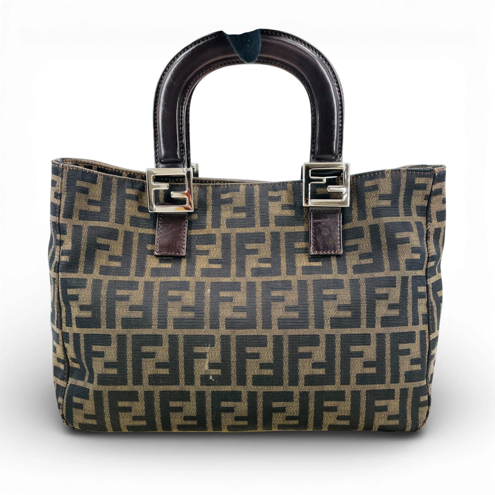 Fendi — Auth FENDI Zucca Canvas Ladies Handbag KC055