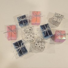3-pack, Mini Decorative Wrapped Gift Box Ornaments Holiday, Mix an Match