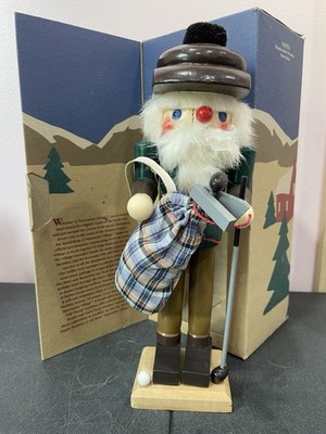 Nutcracker GOLF Handcrafted Wood FIGURINE Christmas 11 1/2'' Kaufmanns 1994 May