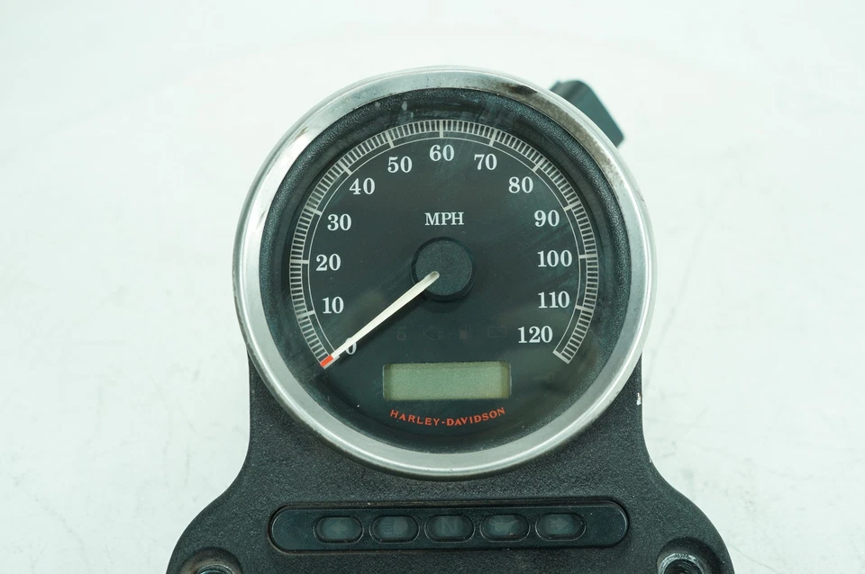 Harley Sportster XL883N 2010 hierro OEM velocímetro calibre racimo negro 8 k Foto 3 de 4