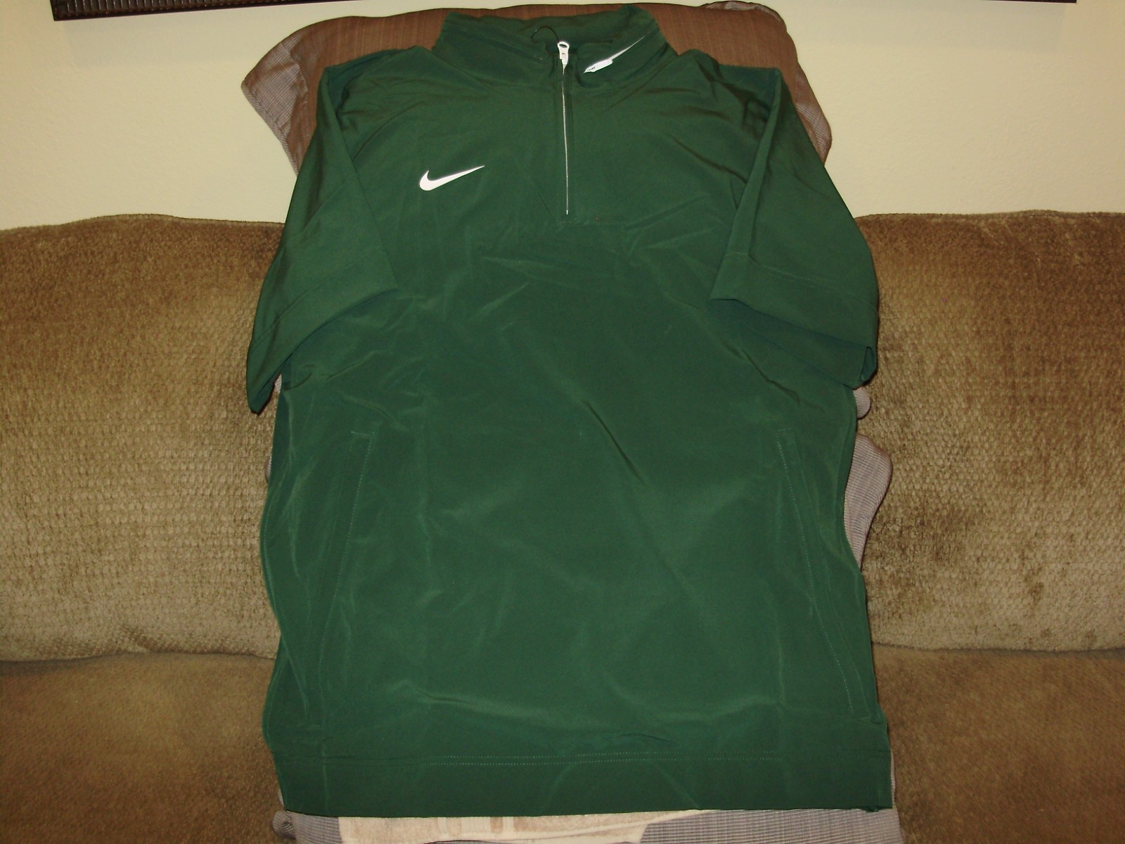 SACAI X NIKE Nike Woven Coaches FJ9548 verde bianco S S 1 4 zip golf felpa con cappuccio giacca a vento uomo XL