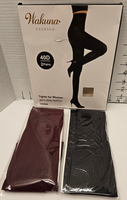 Wakuna/Fashion/Tights/Pantyhose/2-Pair Pack/Non-Slip/40 Denier/Size M