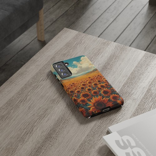 Phone Case for iPhone, Pixel, Galaxy - Sunflower Field Floral Sky Flower Cover - Picture 169 of 191