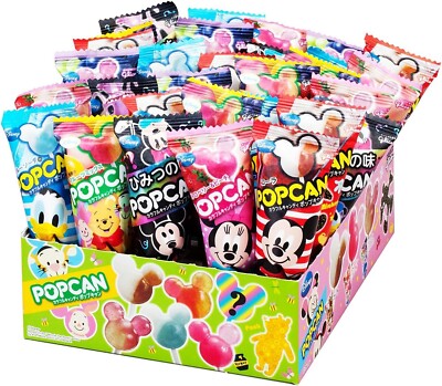 Glico Disney PopCan Candy - Soda & Cola Lollipops - Japan Exclusive 30 Sticks