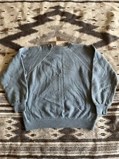 Vintage Penney's Towncraft Sweatshirt Raglan 100 Cotton Light Gray Medium