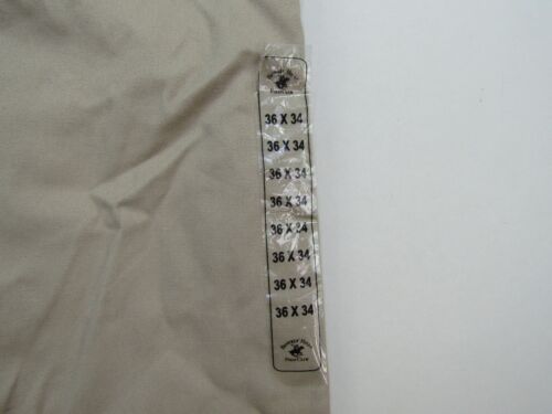 Beverly Hills Polo Club Flat Front Pants Mens 36x34 Individual Fit Tan Khaki NWT - Picture 14 of 15
