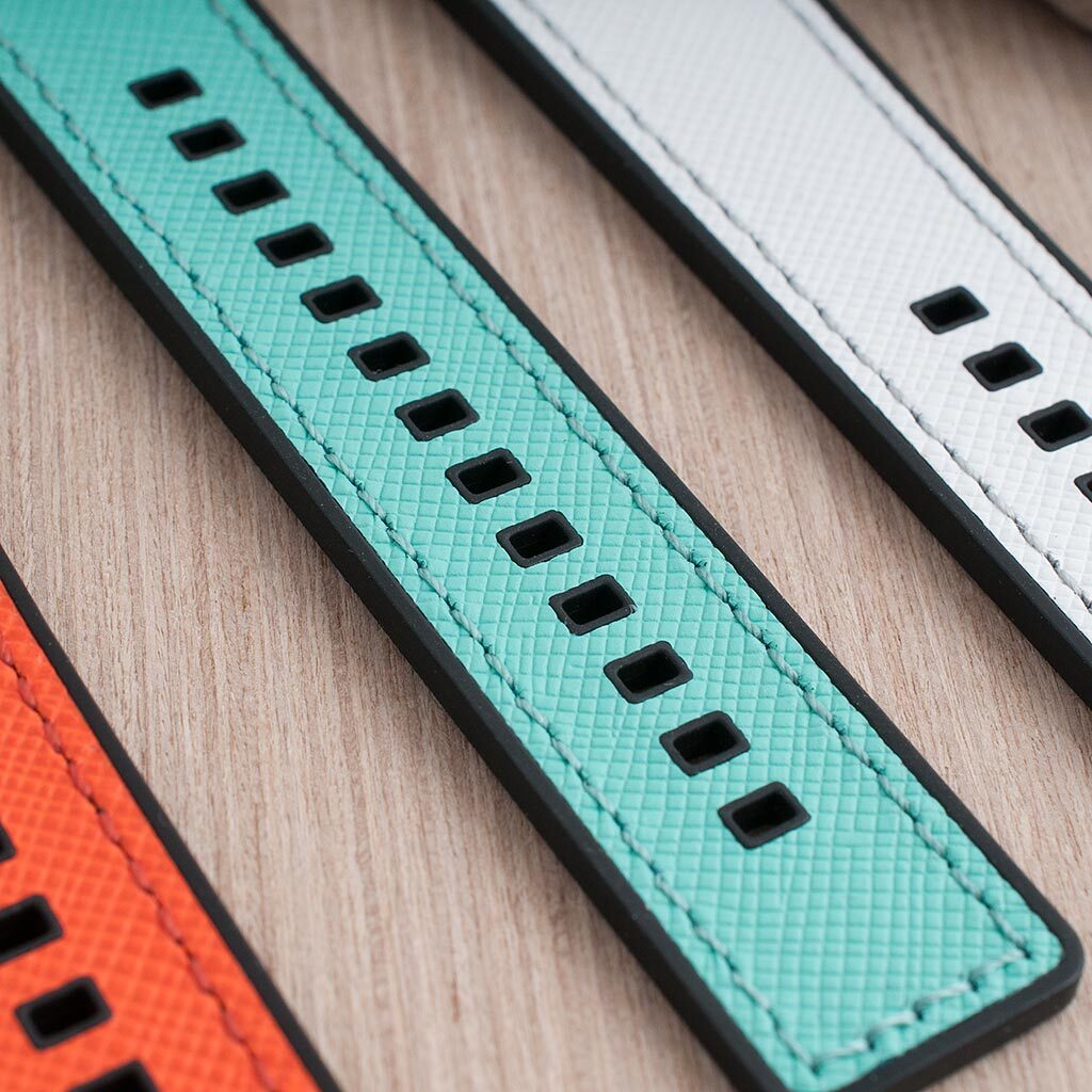 TQ18 Q Timex Replacement Watch Straps - Leather and FKM Rubber