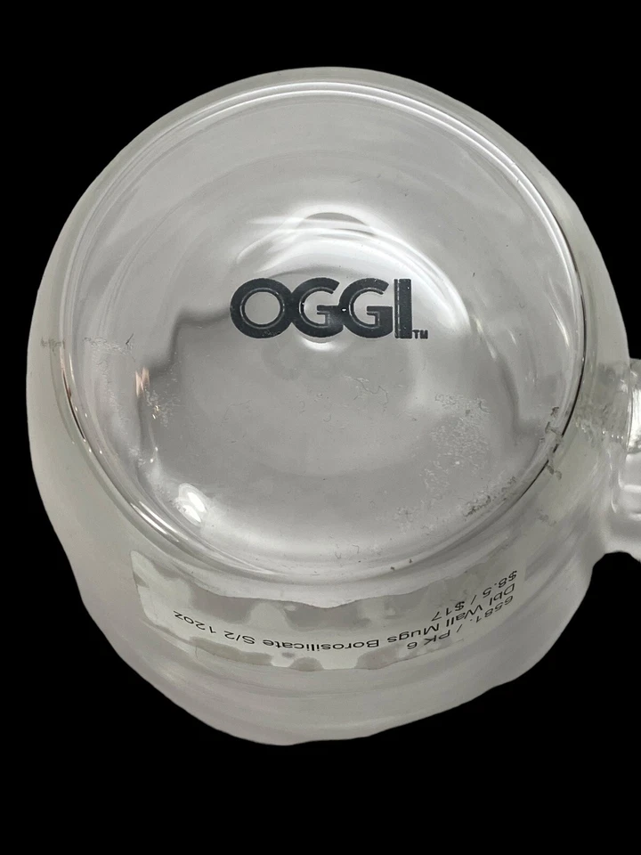 Taza transparente de doble pared de borosilicato OGGI Foto 3 de 4