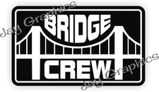 3pcs Bridge Crew Hard Hat Helmet Decals Stickers Builder Laborer Welder Pylon