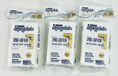 T-Taio Esponjabon Sponge Soap In One Mother of Pearl Jabón Concha Nacar 2 en 1