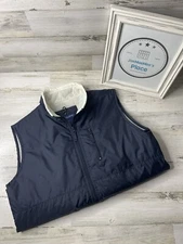 Montana Blues Jeans Company Puffer Insulated Vest Navy Blue Women’s Size L EUC!