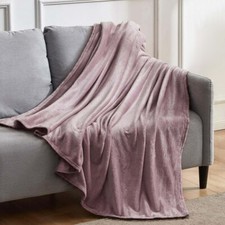 New Flannel Throw Super Soft Warm Blanket Soft & Cozy Bed Sofa Throws