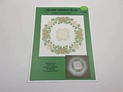 Imaginating Beaded Wedding Pillow Counted Cross Stitch Pattern