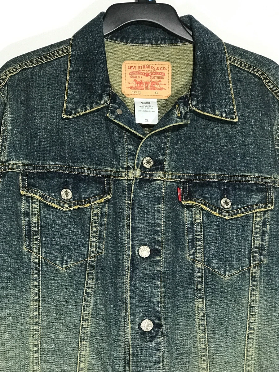 Levis 57511 denim trucker jean jacket XL eBay