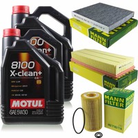 Mann Inspektionspaket 10L Motul 8100 X-Clean+ 5W-30 FüR Mercedes-Benz G-Klasse