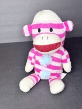 Gemmy Pink White Sock Monkey Plush Singing "Only Girl in the World"