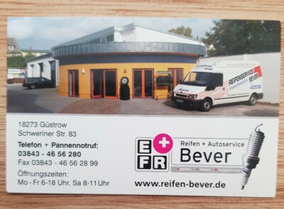 Taschenkalender  2009 Bever Reifen und Autoservice Güstrow