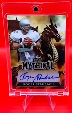 Marketplace image: 2024 Leaf Exotic Mythical ~ Roger Staubach ~ Dragon Superfractor ~ 1/1