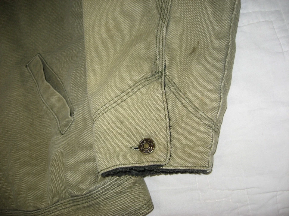 Vintage Teva Men's Sherpa Lined Canvas Jacket Large - Imagem 3 de 4