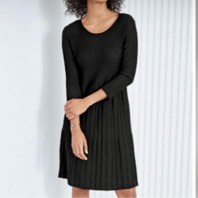 Eileen Fisher | Wool Fit & Flare Dress Black Size XS | eBay