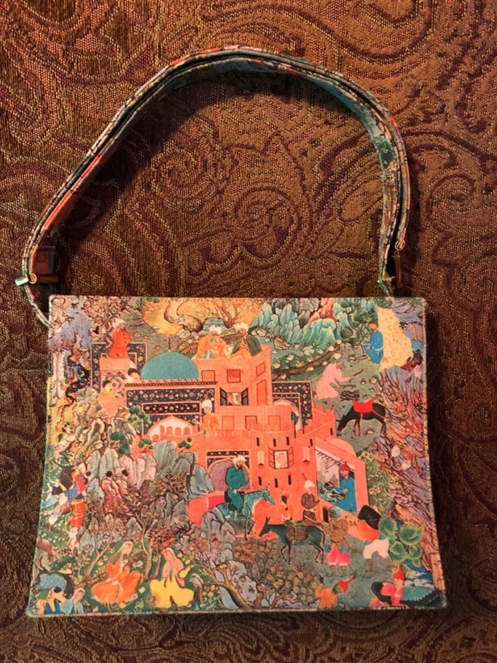 MARTIN VAN SCHAAK VINTAGE Handbag PERSIAN ART Gold Horse with Rhinestones - Image 2 of 4