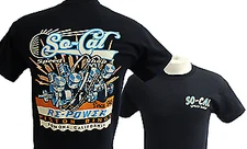 So-Cal Re-Power (7043) T-SHIRT 100% Black Cotton MOPAR CHEV FORD NHRA
