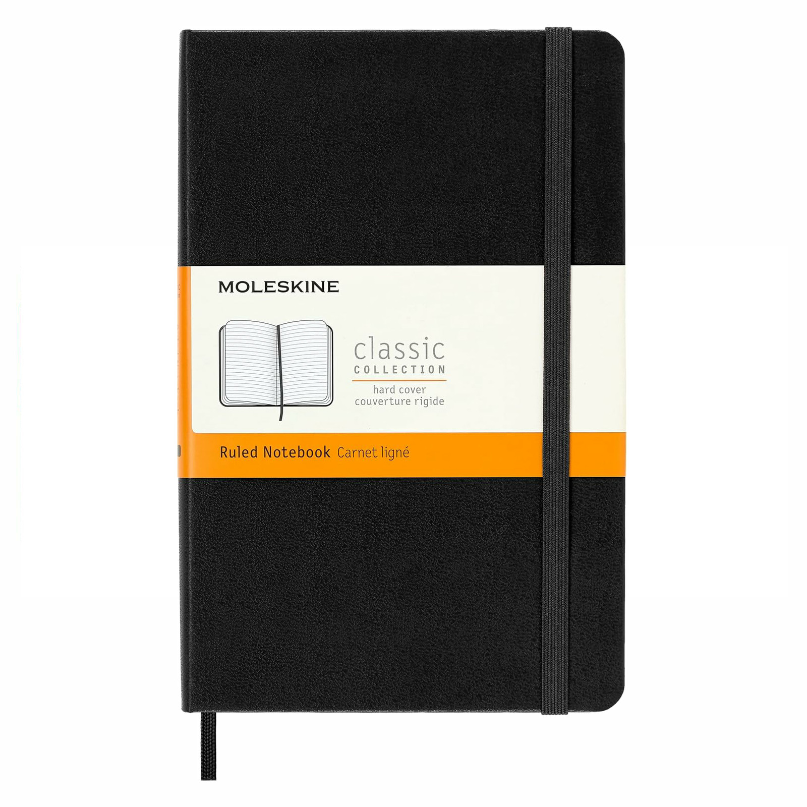 Moleskine Medium Ruled Hardcover Notebook: Black - Image 4
