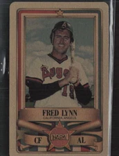 1982 Perma-Graphics All-Star Credit Cards #8 Fred Lynn Gold
