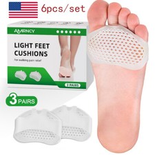 6pcs/Set Foot Gel Silicone Pads Forefoot Metatarsal Stress Pain Relief Cushion