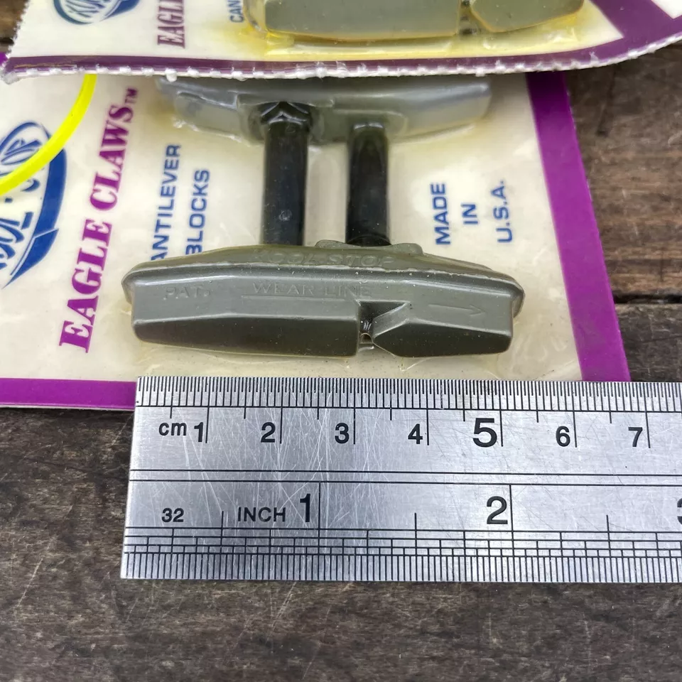 Pastillas de freno vintage Kool Stop Eagle Claw gris 4 NOS zapato voladizo años 90 MTB BMX Foto 2 de 4