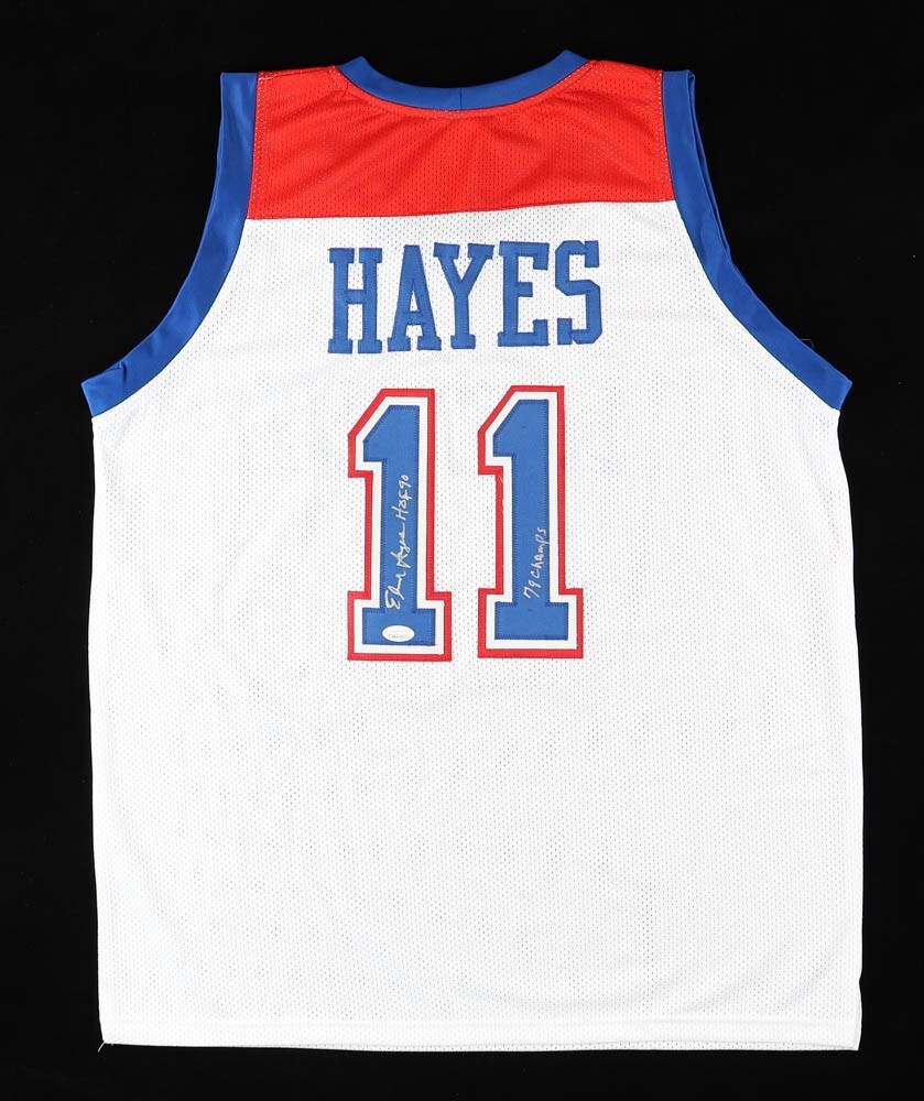 Elvin Hayes Autographed Signed Washington Bullets Jersey Inscibd HOF 90 & 78 Champ (JSA COA) 