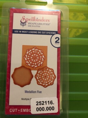 Spellbinders Shapeabilities Medallion Five 2 Die Set