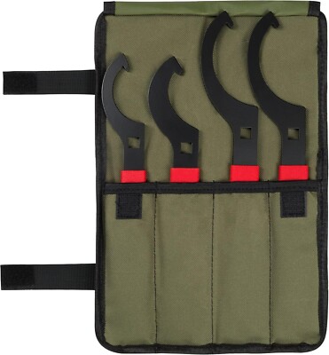 Universal Coilover Adjustment Spanner Wrench Set, 4 Pc. Tool Kit for Suspensi...