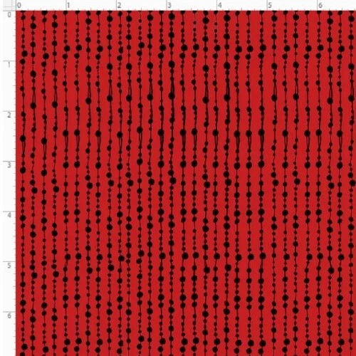 NEW Loralie Designs - Christmas Beaded Curtain - Red Quilting & Crafting Fabric - Image 2 of 3