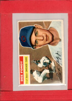 1956 Topps #112A Dee Fondy VG Very Good Cubs Grey Backs ID:60966