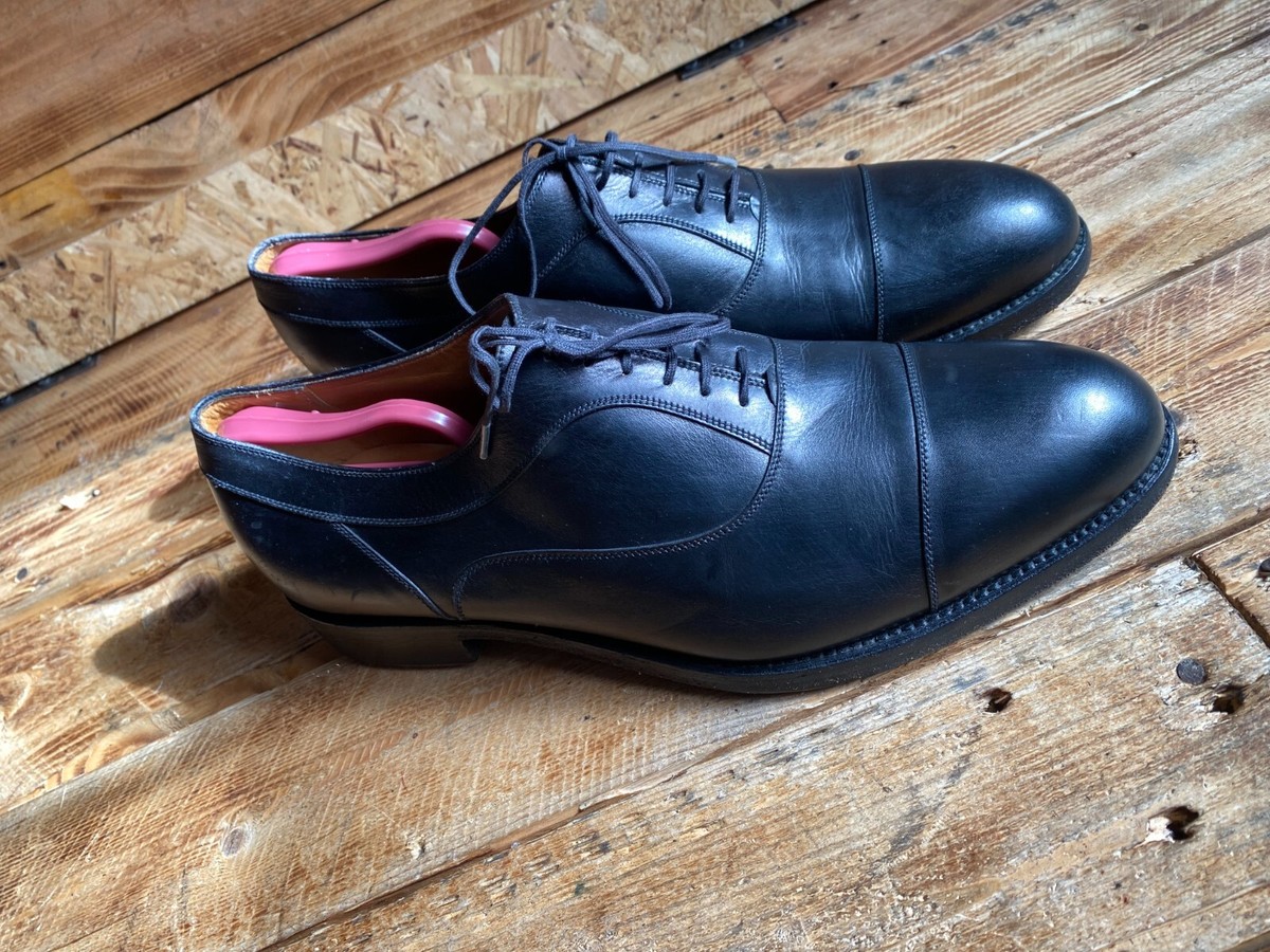 J.M. Weston Cap-toe Oxford black leather shoes Uk10E ,US11 J.M. Weston Cap-toe Oxford black leather shoes Uk10E ,US11