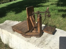 Very Rare ,  Antique Oak weight scale .   P...