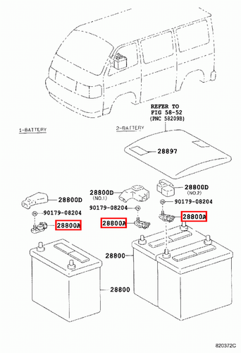 Genuine 4Runner RZN185 RZN180 KZN185 Positive Battery Terminal Clamp Clips - Picture 9 of 20