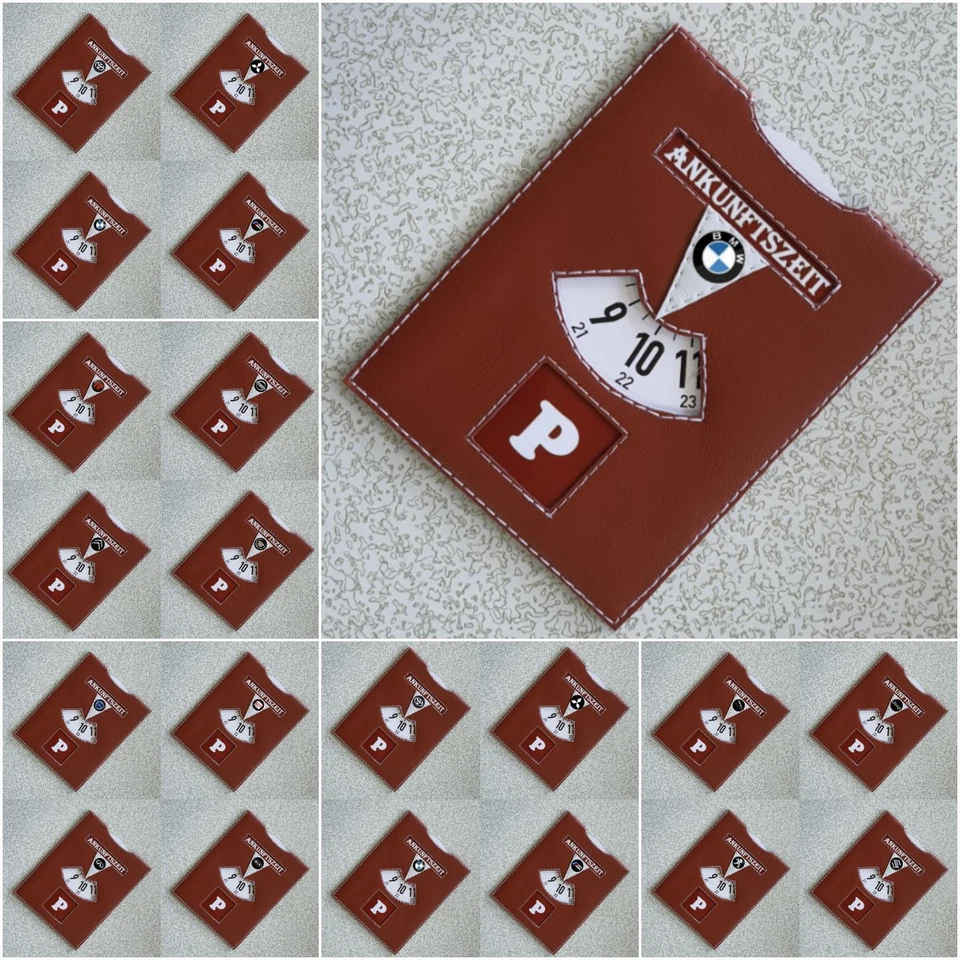 K&M Disco di parcheggio di lusso in pelle con logo auto parcometro zona di parcheggio corta zona di parcheggio ⭐⭐⭐⭐